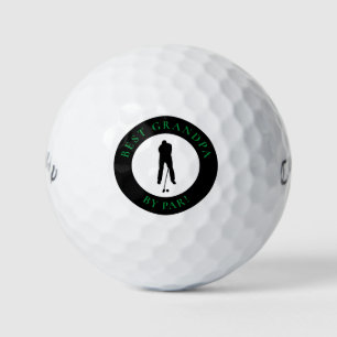 Bester Opa By Par Lustiges Schwarzes Grünes Golfer Golfball