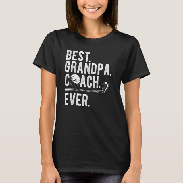Bester Opa Coach je Golf T-Shirt (Vorderseite)