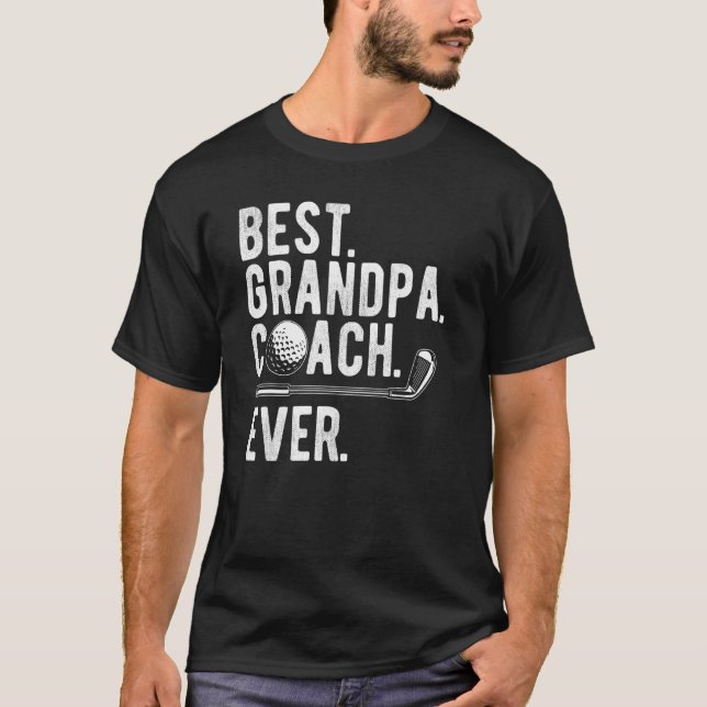 Bester Opa Coach je Golf T-Shirt (Vorderseite)
