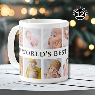 Bester Opa der Welt 12 Fotos Schwarz-Weiß Kaffeetasse