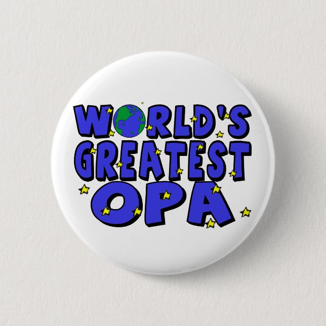 Bester Opa der Welt Button (Vorderseite)
