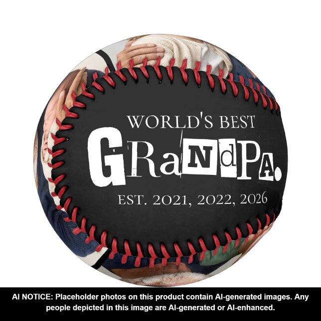 Bester Opa der Welt Est-Fotocollage  Baseball (Von Creator hochgeladen)