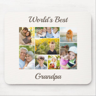 Bester Opa der Welt Foto-Collage Mousepad
