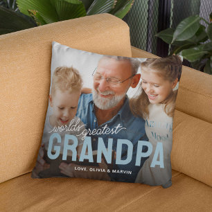 Bester Opa der Welt Foto Kissen