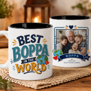 Bester Opa der Welt Foto-Tasse Zweifarbige Tasse