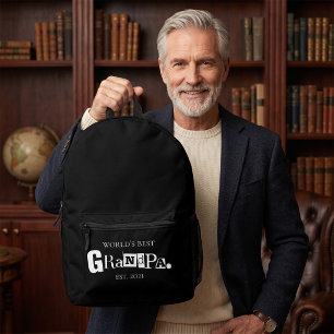 Bester Opa der Welt - Gründungjahr Lustiger Spruch Bedruckter Rucksack