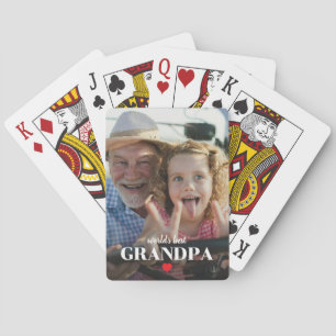 Bester Opa der Welt Herz-Geschenk für Großvater Spielkarten