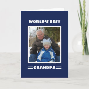 Bester Opa der Welt Individuelles Foto Personalize Karte