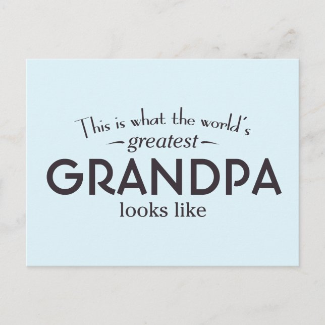 Bester Opa der Welt Postkarte (Vorderseite)