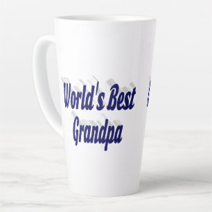Bester Opa dunkelblauer Text Milchtasse