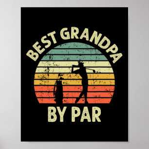 Bester Opa Durch Par Golf Golfer Golfen Großvater Poster