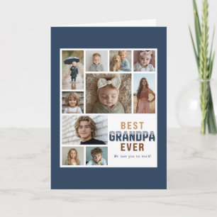 Bester Opa ever 10-Foto-Collage Karte