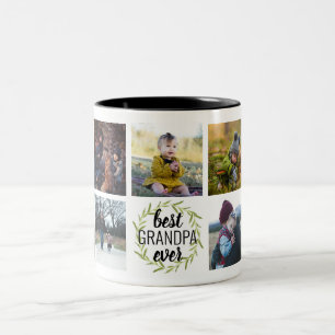 Bester Opa ever Benutzerdefinierter Fotobecher Zweifarbige Tasse