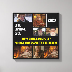 Bester Opa Ever Foto-Collage und benutzerdefiniert Leinwanddruck