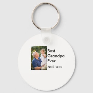 Bester Opa ever Foto Name klassisch elegant Schlüsselanhänger