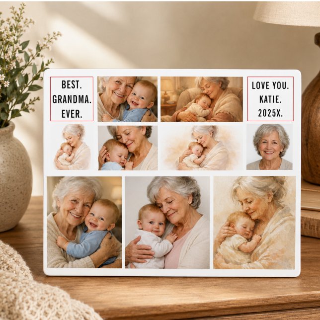 Bester Opa ever Fotocollage | Großeltern Fotoplatte (Best Grandpa Ever Photo Collage | Grandparents Plaque)