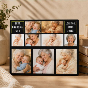 Bester Opa ever Fotocollage Großeltern Fotoplatte