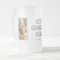 Bester Opa ever Frosted Minimalist Foto Bier