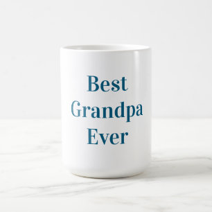 Bester Opa Ever in blauer Schrift Kaffeetasse