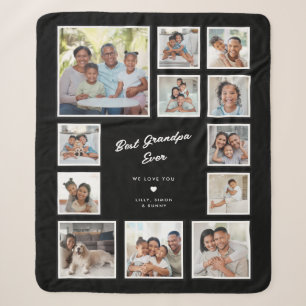 Bester Opa ever Individuelle Mehrbild-Collage Schw Sherpadecke