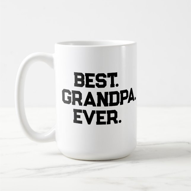 Bester Opa Ever Individueller Fotobecher Kaffeetasse (Links)