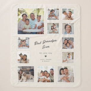 Bester Opa ever Mehrfach-Fotocollage individuell a Sherpadecke
