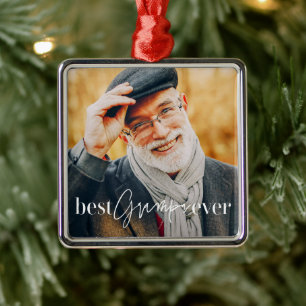 Bester Opa Ever Moderne Einfache Elegante Foto Ornament Aus Metall