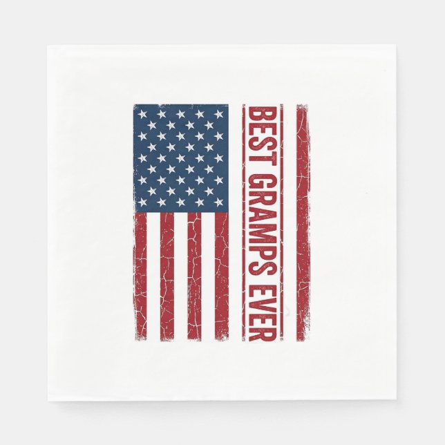 Bester Opa ever Patrioten-Flagge Vektor-Design_1 Serviette (Vorderseite)