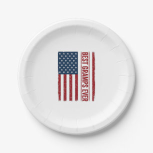 Bester Opa Ever Patriotische Flagge Vektor Design_ Pappteller