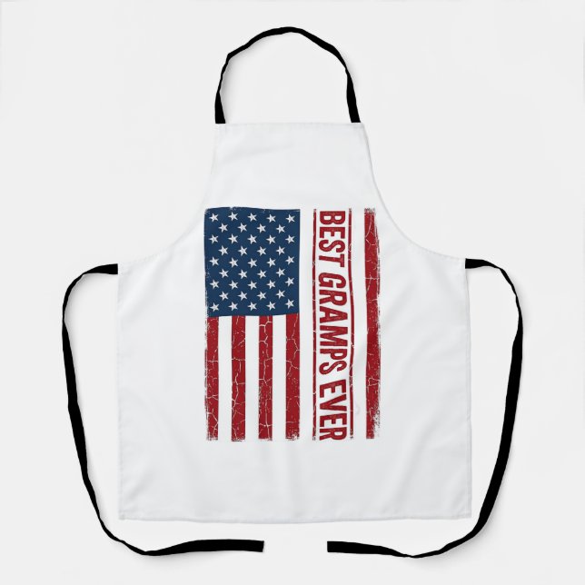Bester Opa ever patriotisches Flaggenvektor-Design Schürze (Vorderseite)