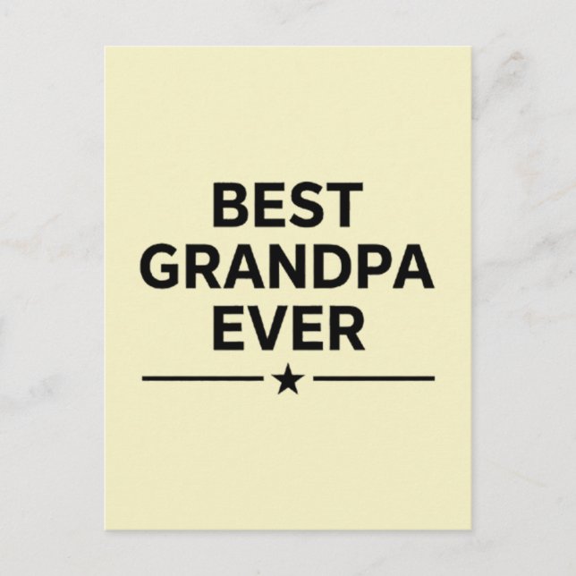 Bester Opa ever  Postkarte (Vorderseite)
