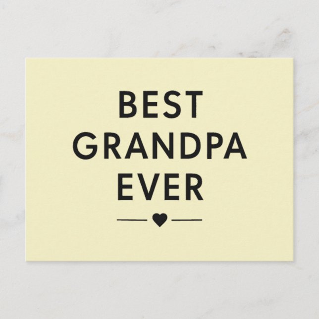 Bester Opa ever  Postkarte (Vorderseite)