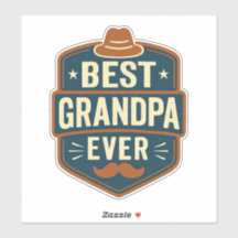 Bester Opa ever Retro-Abzeichen
