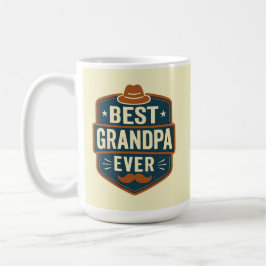 Bester Opa ever Retro-Abzeichen Kaffeetasse