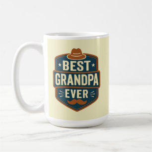 Bester Opa ever Retro-Abzeichen Kaffeetasse