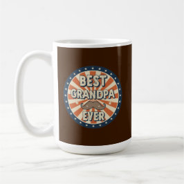 Bester Opa ever Retro-Abzeichen Kaffeetasse