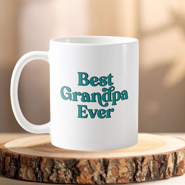 Bester Opa Ever Retro Zitat Vatertag Kaffeetasse (Von Creator hochgeladen)