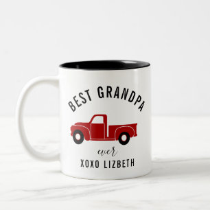 Bester Opa Ever Roter Oldtimer Zweifarbige Tasse