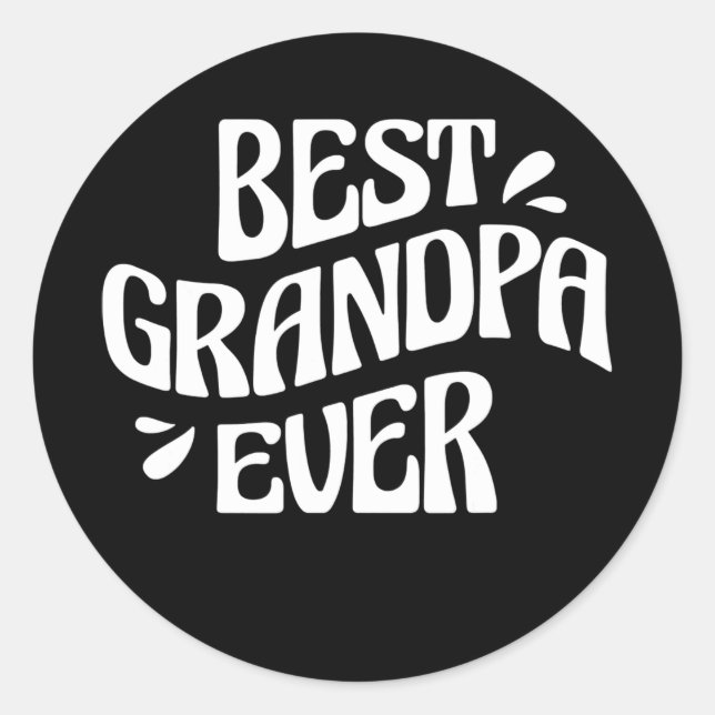 Bester Opa ever  Runder Aufkleber (Vorderseite)