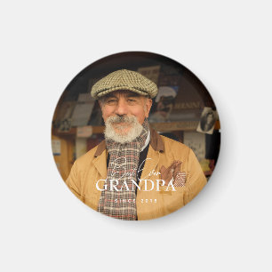 Bester Opa ever seit 20XX Einfaches Elegantes Foto Magnet