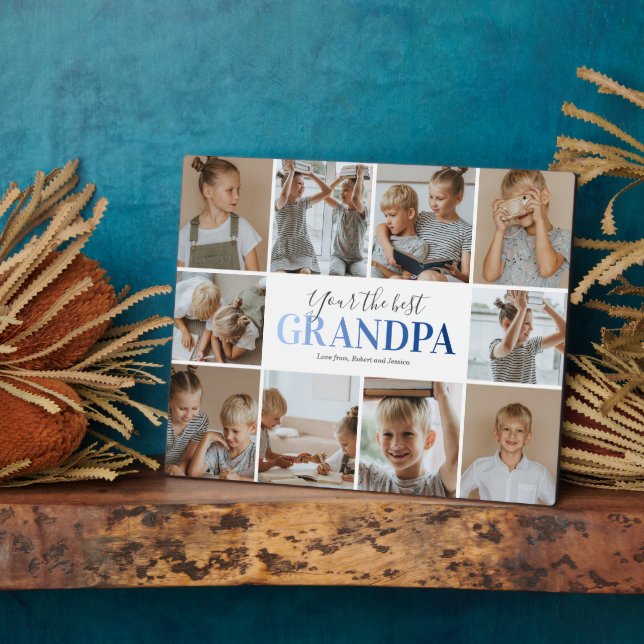 Bester Opa Foto Fotoplatte (Seite)