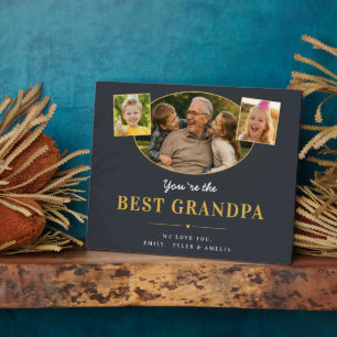 Bester Opa Foto Vater-Tag-Erinnerung  Fotoplatte