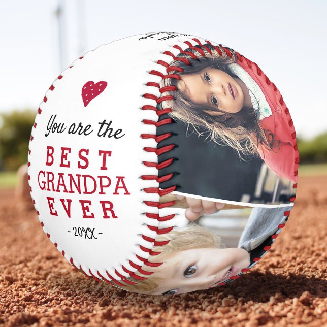 Bester Opa Herz 4 Foto Collage Baseball (Von Creator hochgeladen)