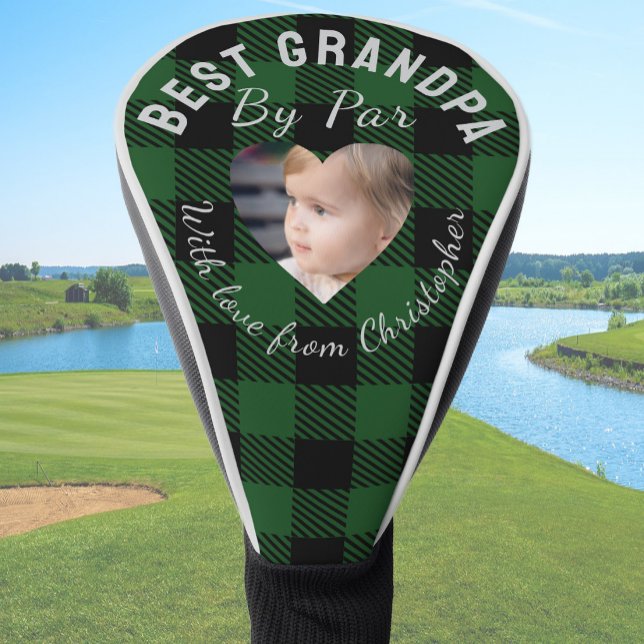 Bester Opa Individuelles Kinderfoto Grünes Büffel- Golf Headcover (Von Creator hochgeladen)