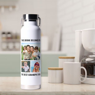 Bester Opa je 3 Foto Trinkflasche
