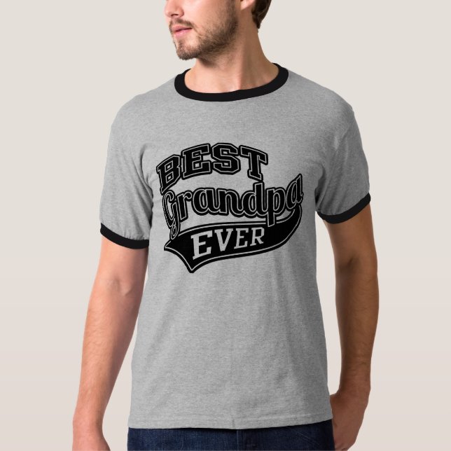 Bester Opa je Ballpark Style T-Shirt (Vorderseite)