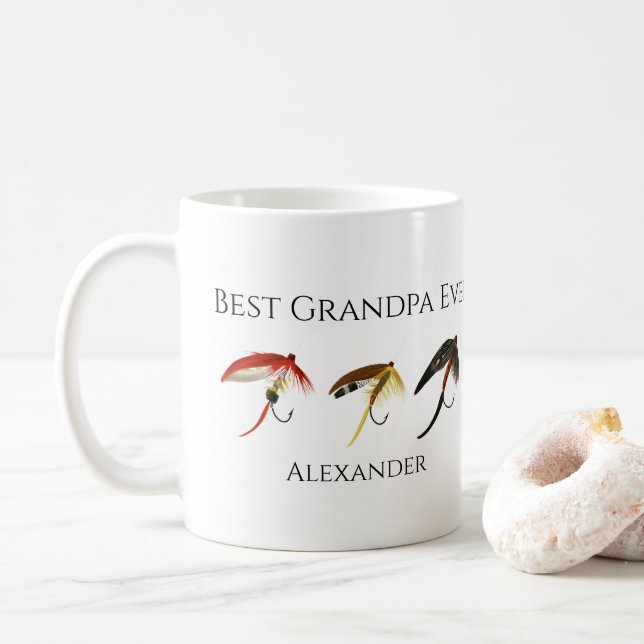 Bester Opa je! Fisch Fischerei Fischer Fischfang Kaffeetasse (Mit Donut)