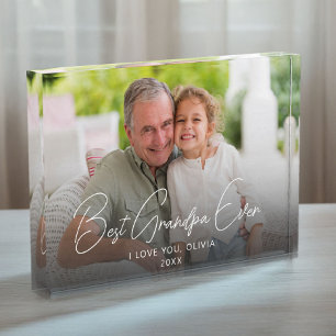 Bester Opa je Niedlicher Enkelkind-Sake Fotoblock