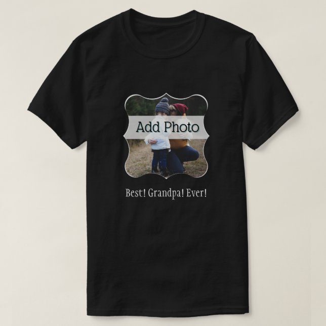 Bester Opa je! Spezifisches Foto T-Shirt (Design vorne)