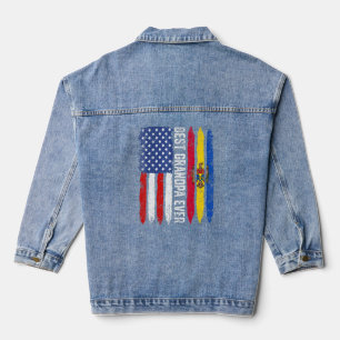 Bester Opa je Vatertag Moldau Flagge Jeansjacke